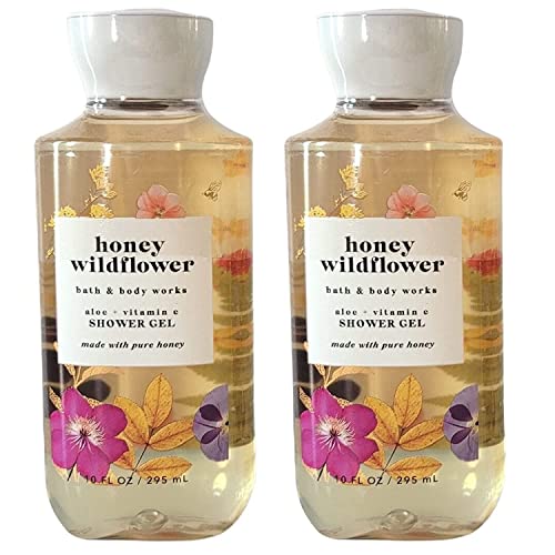 Bath and Body Works Honey Wildflower Gel Gel Conjuntos de presentes para mulheres 10 onças 2 pacote
