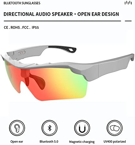 Guazi Store Glasses Smart Bluetooth, óculos ao ar livre, copos de bicicleta/óculos de condução, ouvindo música/atendimento/atendimento/assistentes