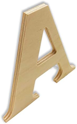 Letra de madeira de 4 polegadas q - Corte do compensado de bétula do Báltico, esta letra de madeira de