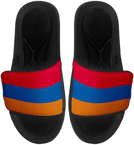 Sandálias/slides Slide -on -slides expressos para homens, mulheres e juventude - Bandeira da Armênia - Armênia