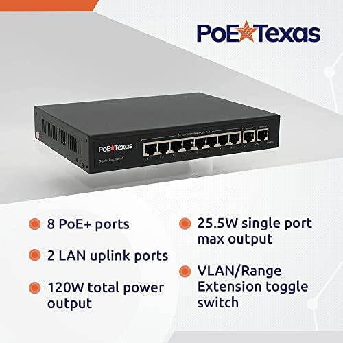 Poe Texas Raspberry Pi Poe Hat - Power Over Ethernet Pihat se encaixa Raspberry Pi 3 B+ e Pi 4 e 8 Port