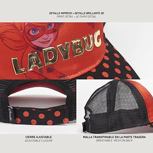 Miraculous Ladybug Girls Baseball Sun Cap Special Ponytail Edition Official Multicolor
