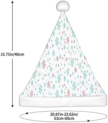Christmas Snowflake Pattern Snowflake e Star Christmas Hat, Hat de Papai Noel de Primeira
