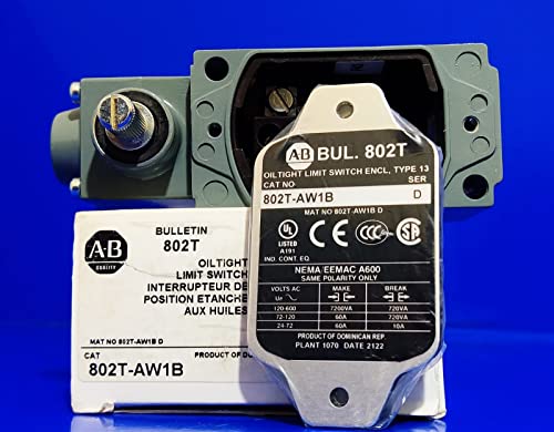 Interruptor 802t-aw1b, limite 600V AC máx.
