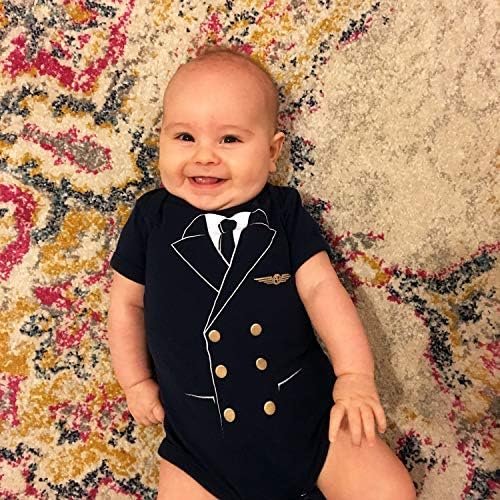 A roupa de bebê uniforme piloto, Marinha