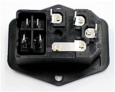 Axti 10a AC 250V 3 Terminal Power Socket com porta -fusher interruptor do balanço do cabo de entrada de