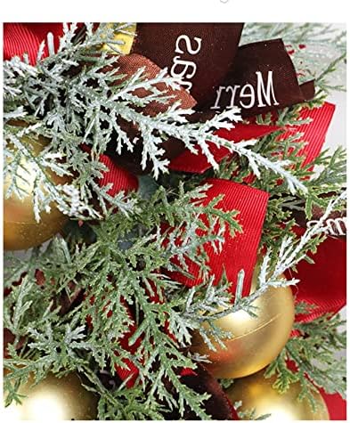 Zannza Christmas Wreath for Front Door, 17 polegadas Janela Christmas Wreaths Decorações