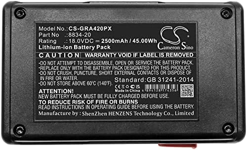 Jiajieshi Bateria 2500mAh / 45.00Wh, ajuste da bateria de substituição para Gardena 648844, 8844-20, Easycut 42,