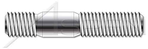 M12-1.75 x 95mm, DIN 938, métrica, pregos, extremidade dupla, extremidade de parafuso 1,0 x diâmetro, a4 aço