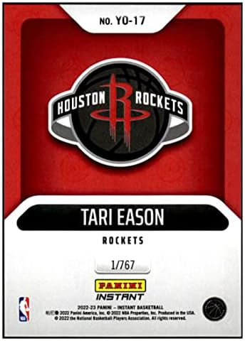 Tari Eason RC 2022-23 Panini Instant One /76717 Rockets Rookie NM+ -MT+ NBA Basquete