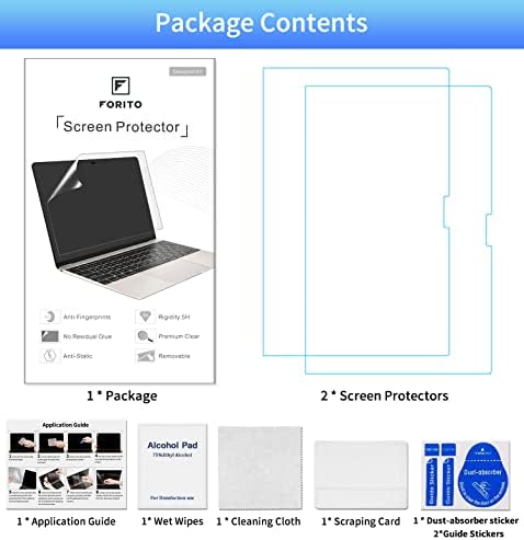 F Forito 2-Pack Anti Glare Laptop Protetor de tela compatível com 2022 Apple MacBook Air 13.6 Com M2 Chip