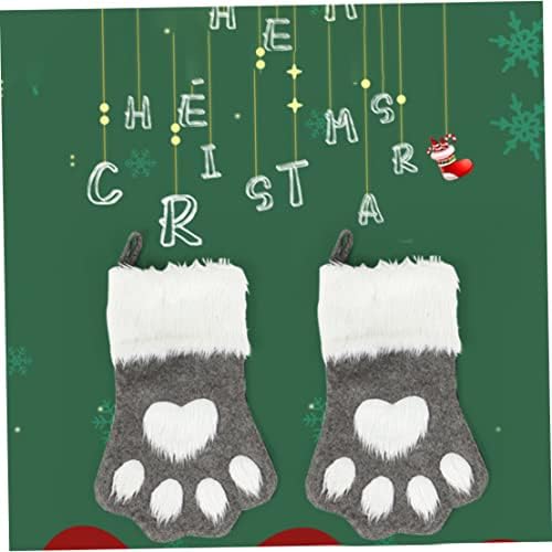 Meias de natal nirelief foff de desenho animado pata de pata de pata de meia decoração de árvore de Natal
