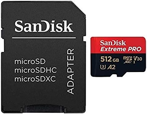 Sandisk 512 GB Extreme Pro microSD Memory Card Funciona com o pacote GoPro Hero 10 Black Action Camera