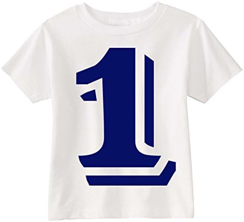 Meninos e meninas personalizados 1 número um de menino de menino de menino de 1 ano de t-shirt de impressão
