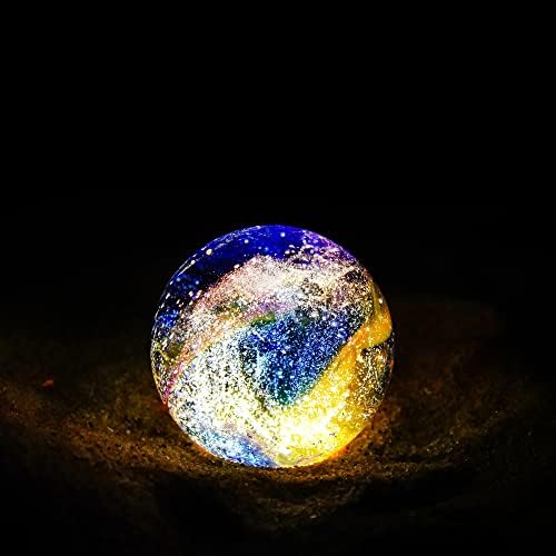 Gartz da esfera de cura de cristal de 60 mm com base de luz LED e cristais de sete estrelas Chakra Chakra Quartz