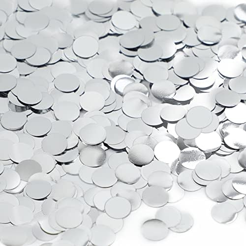 Confetti de prata 10mm Círculos de confete para decoração de casamento de festa 3000 PCs