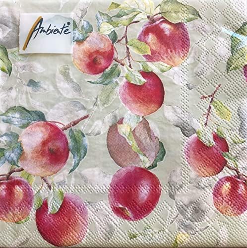 Aparelhos decorativos de água de outono de maçã 20-CT 13x13 para decoupage guardanapos vintage de