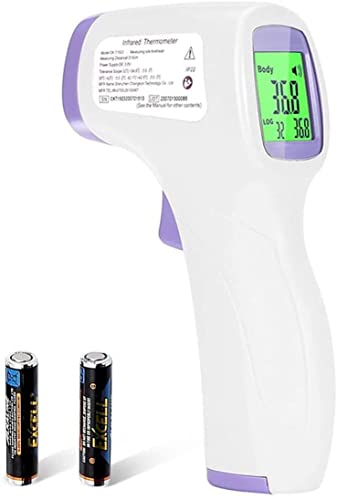 A arma do termômetro da testa infravermelha mede a temperatura de qualquer objeto