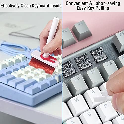 Kit de limpeza de teclado Afunta, 2 pacote 5 em 1 Limpeza multifuncional Kit de limpeza de escova macia