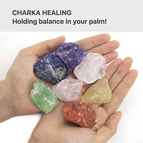 Kit premium de cristais e pedras de cura na caixa de presentes - 7 Chakra Stones Curing Crystals