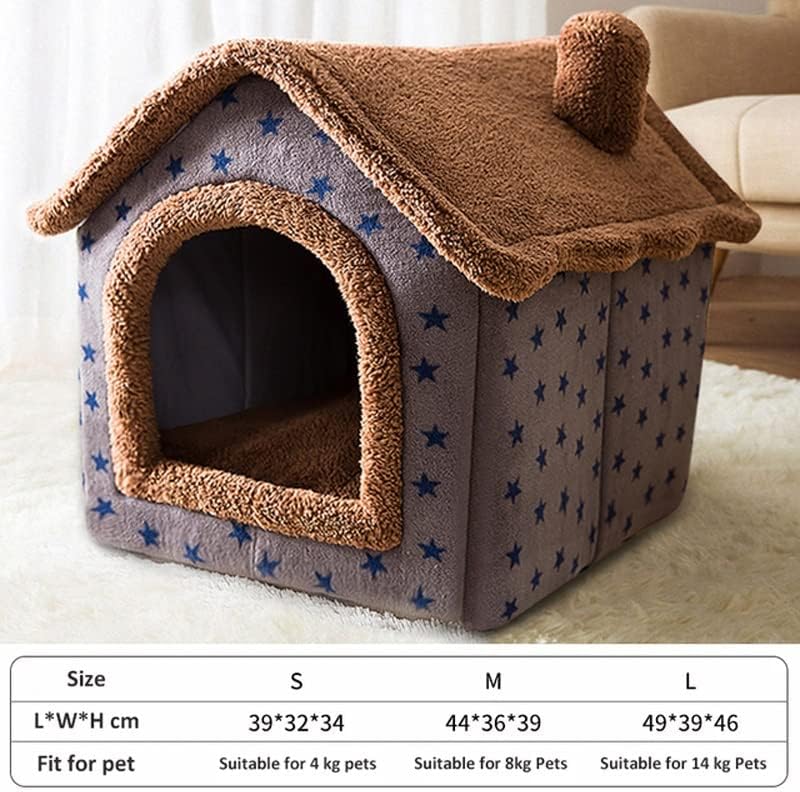 N/A Soft Winter Cat Bed House Dog Cat House Removível Cushion Cedro de animais de estimação para gatos Kittens