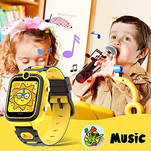 Smart Watch for Kids, Game Watch for 4-8 anos de meninos, criança assistir com videoclipe/despertador,