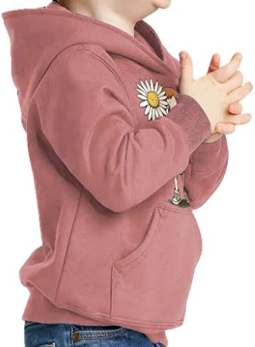 Design floral Capuz de pulôver de criança - mole de lã de esponja de arte - capuz de impressão