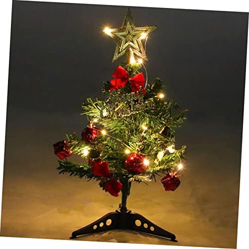 INOOMP 1 Set Desktop Arree de Natal Treça cintilante Ornamentos de árvore de Natal FALSOS Mini