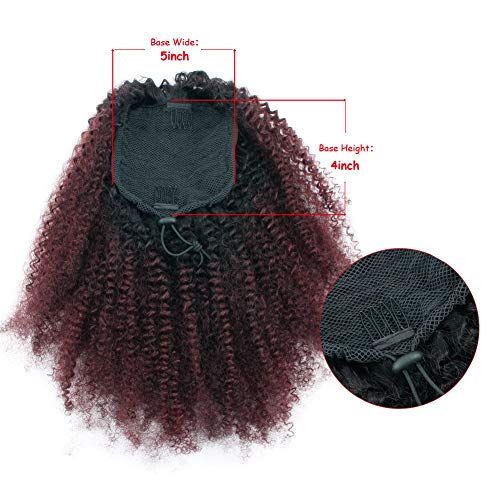 AmazingBeauty 8A grau updo 3c 4a Afro Curly Ponytail Extensions para mulheres negras afro-americanas, Virgin Remy