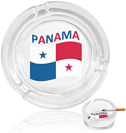 Bandeira dos cinzeiros de vidro do Panamá para cigarros lixo à prova de vento pode ser impressa bandejas