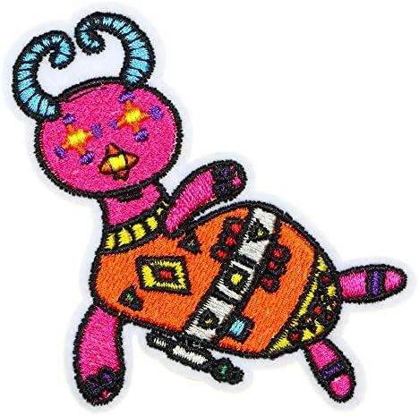 JPT - Robot Monster Fantasy Halloween Apliques bordados Ferro/costurar em patches Citão de logotipo Cute
