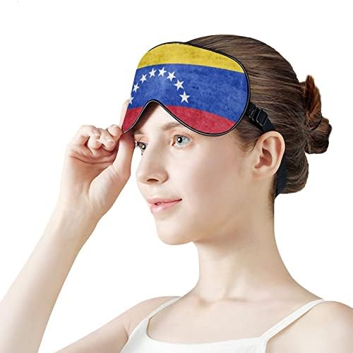 Bandeira da Venezuela Sleep Máscara de Máscara para os olhos macio de olhos macios com a sonda ajustável