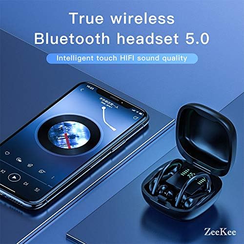 Tbiiexfl 5.0 fone de ouvido LED de exibição de fone de ouvido, fone de ouvido estéreo com fone