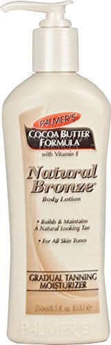 Loção corporal de bronze natural de manteiga de cacau de Palmer para unissex, 8,5 onças