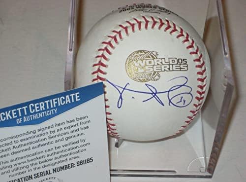 Freddy Garcia assinou o Official 2005 World Series Baseball com Beckett Coa - Bolalls autografados