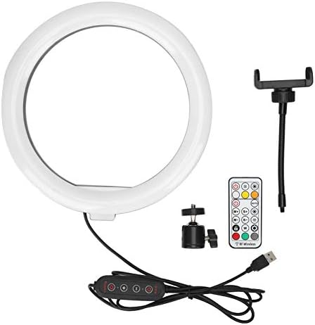 10 pol. Luz do anel selfie com suporte para telefone e controle remoto RingLum de LED de LED RGB Luz