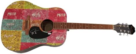 Trey Anastasio assinou o autógrafo em tamanho real personalizado, um tipo de violão de 1/1 Gibson Epiphone,