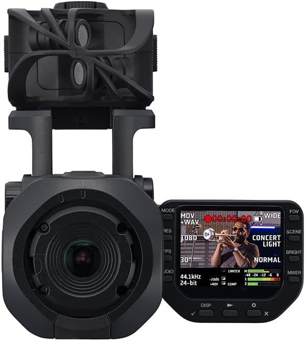 Zoom Q8N-4K Handy Video Recorder, 4K UHD Video, Microfones estéreo e carregador de bateria XLR e LBC-1