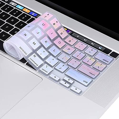 Mosis Teclado de teclado de silicone Skin & 3 Pack Anti Glare Laptop Protetor de tela compatível com MacBook