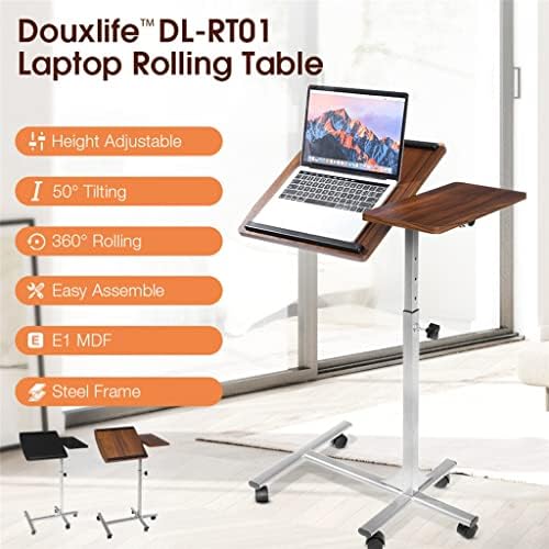 Zlxdp Computador Desk de altura da mesa de laptop portátil Ajuste Gire a mesa de laptop tabela