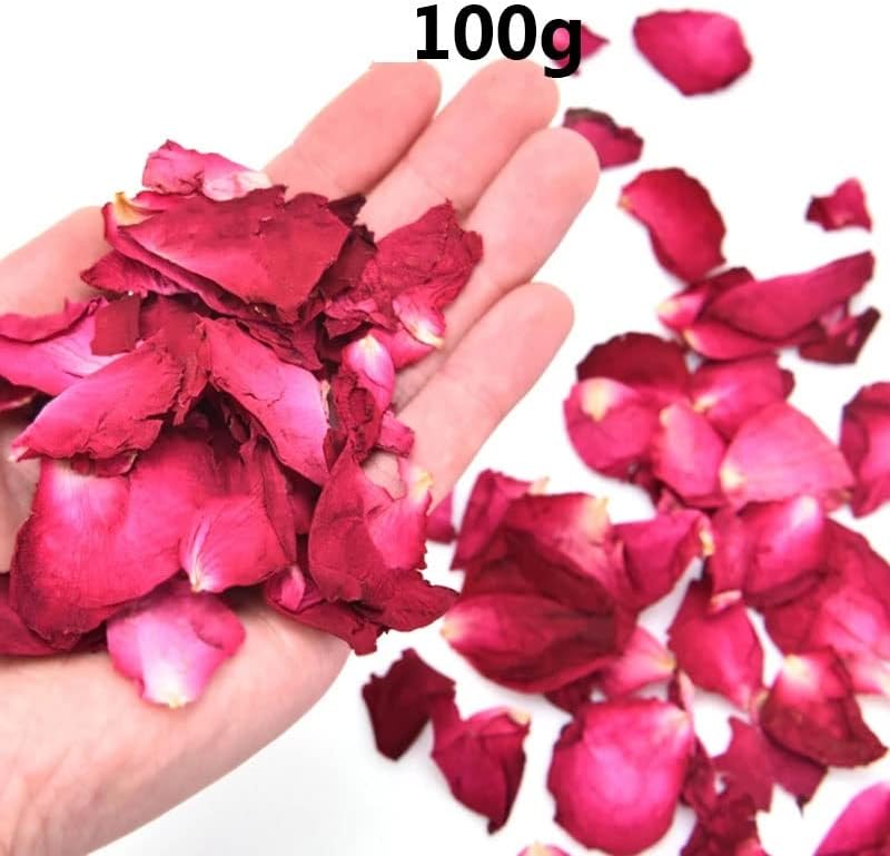 ZJHYXYH 100G Pétalas de rosa secas Rosa Pétalas de rosa Decorações para festa de casamento