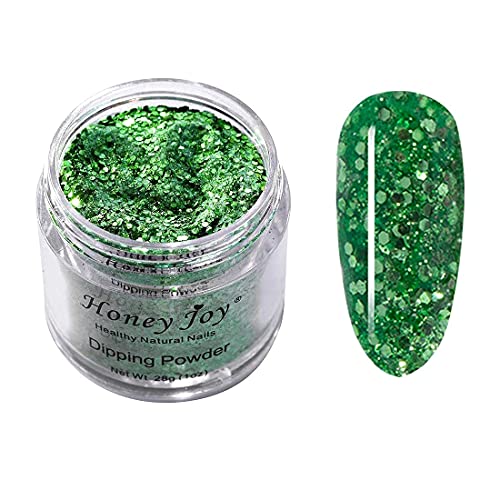 3 x 28g/caixa verde brilho glitter hexagon lantejas paillette dip pó e pó de mergulho transparente, unhas