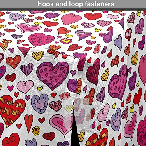 Capa de caixote de cachorro de amor lunarable, coração de doodle do estilo de amor padrão desenhado