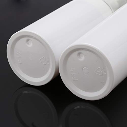 2pcs 150ml/5oz de moustes de plástico branco de plástico reabastecido garrafas garrafas de espuma líquido