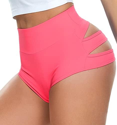 Shorts sexy de booty para mulheres de cintura alta cortada short short butting shorts de ioga calças quentes