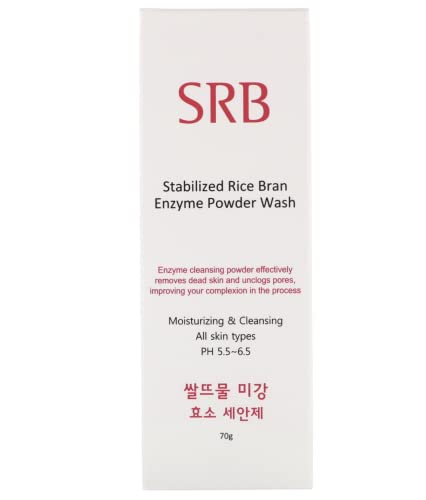A beleza coreana Srb Rice Bran enzima pó lavar 70g, hidratante e limpar todos os tipos de pele