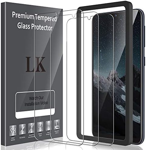 LK 3 Pack Screen Protector Compatível com Samsung Galaxy A10E Vidro temperado New Verison Easy Frame