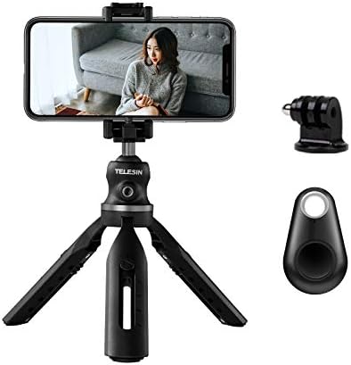 Tripé de telefone, tripé portátil da câmera com remoto bluetooth sem fio/suporte para telefone/adaptador