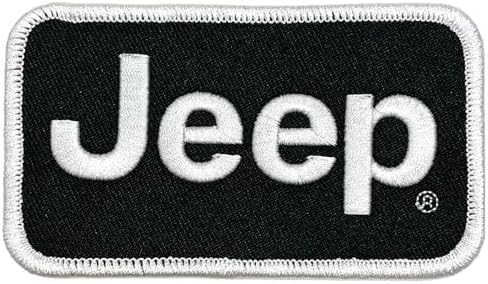Jeep Text Logo Gancho e Patch Loop - Black/ Perfect for Tactical Hat