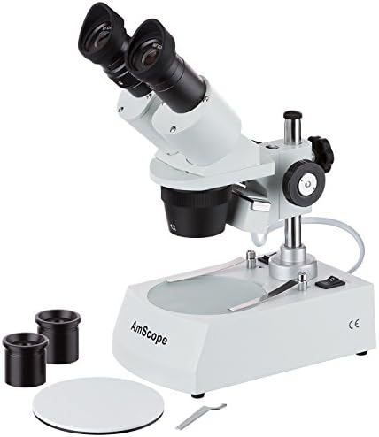 AMSCOPE SE305R-PX Microscópio estéreo binocular montado para a frente, oculares WF5X e WF10X,